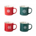 TAZZA XMAS SNOWFLAKE 355CC ASS. (12pz)